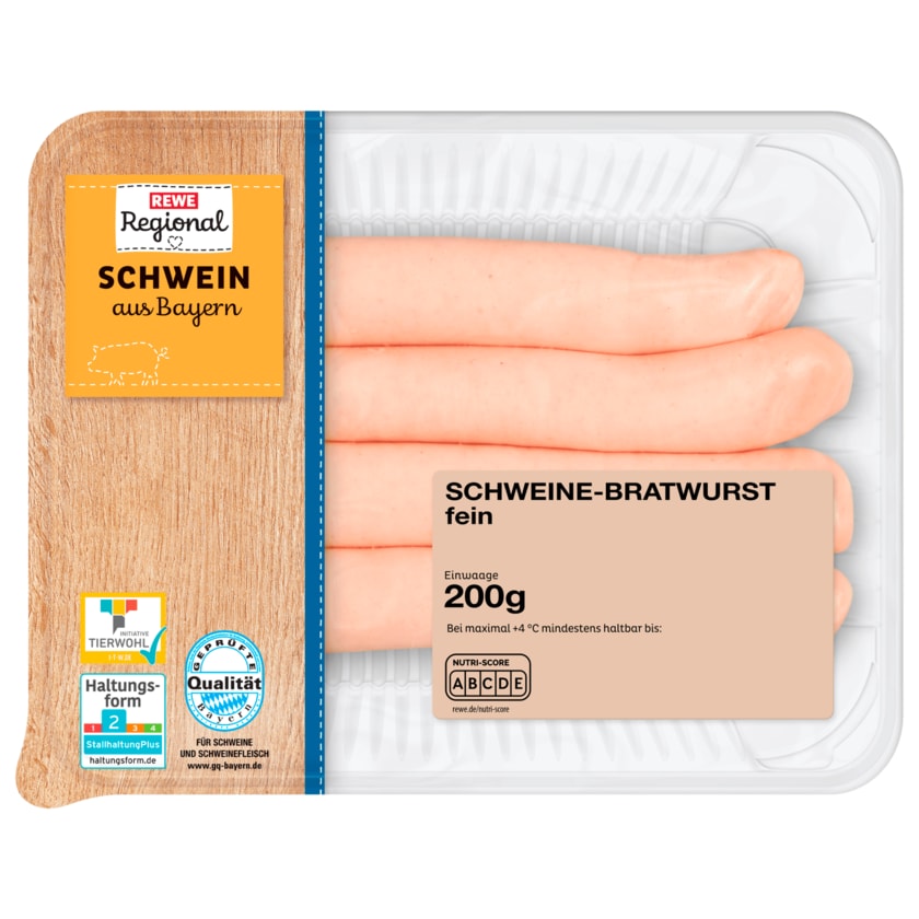 REWE Regional Schweine-Bratwurst 200g